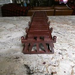 1 Ea. G Scale Train Trestle 24 Long 4 High Handmade of Redwood & Painted