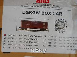 4 Cars Accucraft / AMS AM31-101 D&RGW Box Car Data Only NARROW GAUGE 120.3 Scal