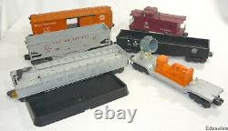 6 Lionel O Gauge Scale Model Train Cars Great Northern 3620 Spot Light Barrel