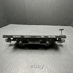 ARISTO CRAFT TRAINS 2-AXLE FLAT CAR D&RGWithRio Grande #1 Gauge 129 SCALE