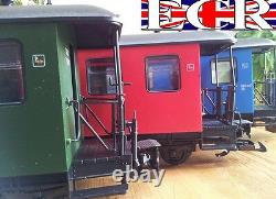 A Pair Yes Two G Scale Gauge Railway Passenger Carriage Green Garden Coach Train