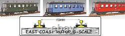 A Pair Yes Two G Scale Gauge Railway Passenger Carriage Green Garden Coach Train