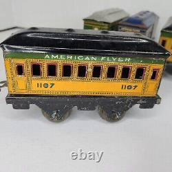 American Flyer 1107 Jefferson & 1108 Express Baggage Tin Trains O gauge Lot of 8