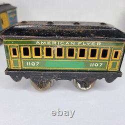 American Flyer 1107 Jefferson & 1108 Express Baggage Tin Trains O gauge Lot of 8