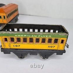 American Flyer 1107 Jefferson & 1108 Express Baggage Tin Trains O gauge Lot of 8