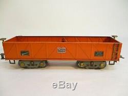 American Flyer 4017 Orange Gondola 7 Mill Standard Gauge X3167