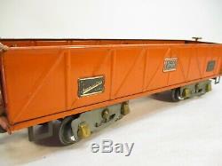 American Flyer 4017 Orange Gondola 7 Mill Standard Gauge X3167