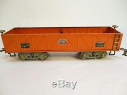 American Flyer 4017 Orange Gondola 7 Mill Standard Gauge X3167