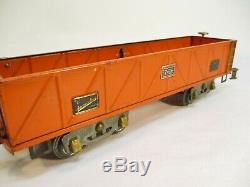 American Flyer 4017 Orange Gondola 7 Mill Standard Gauge X3167