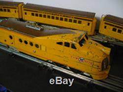 American Flyer Prewar O Gauge Union Pacific Streamliner 4 Pc. Train Set