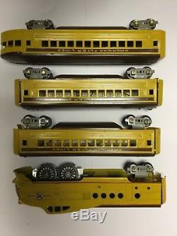 American Flyer Prewar O Gauge Union Pacific Streamliner 4 Pc. Train Set O. B