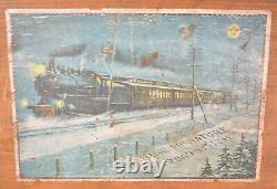 Bing 1908-1925 Antique Model Train Set Gauge 1 Wood Box, Box Only