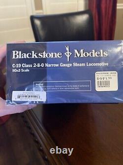 Blackstone Models C-19 Class 2-8-0 Narrow Gauge Steam Locomotive HOn3 Scale