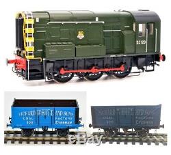 Bundle O Gauge Class 08 D3120 plus 7 Plank Wagon'Richard White' Pristine