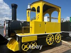 Carnival Trackless Train, Gas Powered Engine, Four Cars and RR Crossing, Perfect