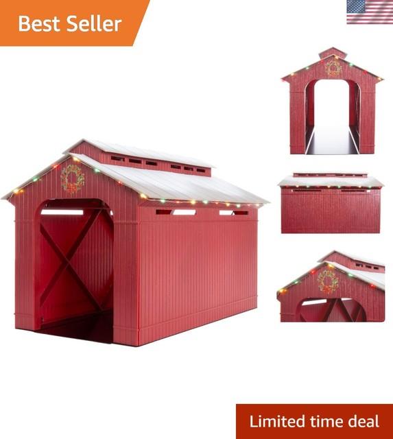 Christmas, Electric O Gauge Model Train Accessories, Lighted Christmas Half C