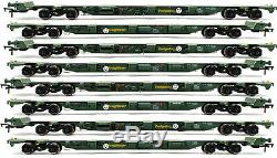 Dapol Oo Gauge Set Of 4 Freightliner Fea-b Spine Wagon Twin Packs New