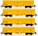 Dapol Oo Gauge Set Of 4 Network Rail Yellow Ioa Ballast Wagons New