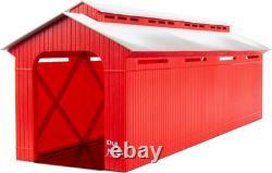 Electric O Gauge Model Train Accessories, Illuminated 24 Winter'S Covered Bridg