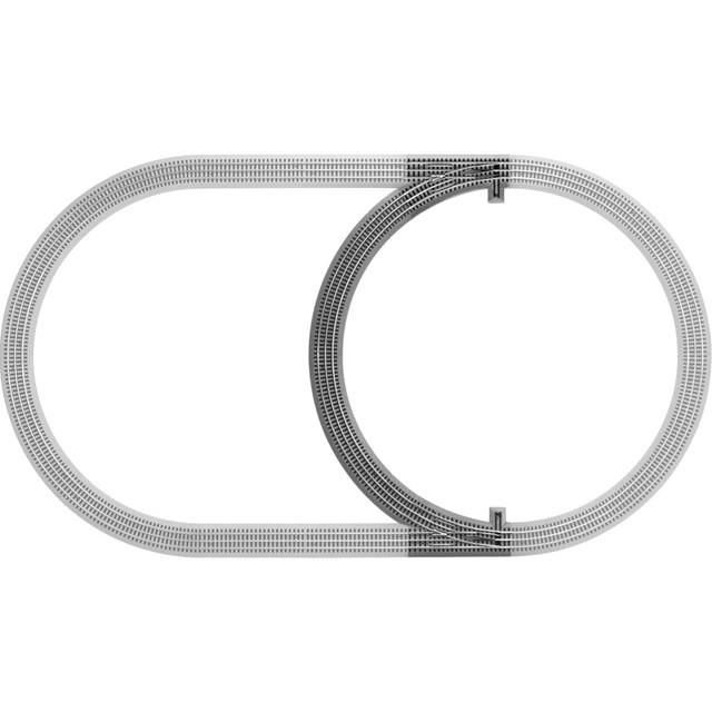 Electric O Gauge Train Track Inner Passing Loop Add-on Pack For Model Railroa