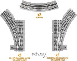 Electric O Gauge Train Track Inner Passing Loop Add-On Pack for Model Railroa