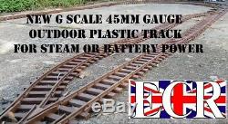GARDEN G SCALE 45mm GAUGE RAIL PLASTIC RAILWAY TRACK LAYOUT BATTERY STEAM TRAIN