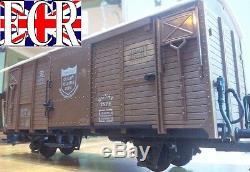 G Scale Gauge Railway Box Car Brown Cargo Boxcar Garden Rolling Stock Train