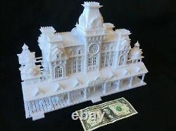 GoldRushBay O-Scale Miniature Victorian Train Station/Depot White O-Gauge Model