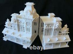 GoldRushBay O-Scale Miniature Victorian Train Station/Depot White O-Gauge Model