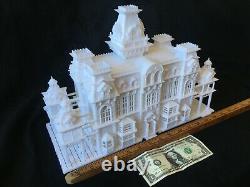 GoldRushBay O-Scale Miniature Victorian Train Station/Depot White O-Gauge Model