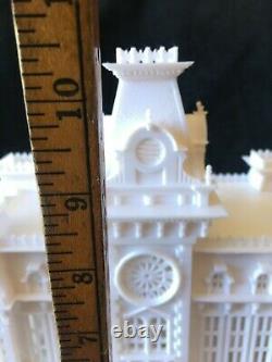 GoldRushBay O-Scale Miniature Victorian Train Station/Depot White O-Gauge Model