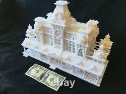 GoldRushBay O-Scale Miniature Victorian Train Station/Depot White O-Gauge Model