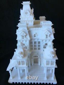 GoldRushBay O-Scale Miniature Victorian Train Station/Depot White O-Gauge Model