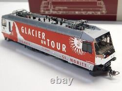 HOm Gauge BEMO #1259 141 Glacier On Tour RHB Ge 4/4 III Locomotive Train RARE