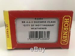 Hornby OO Gauge R 2383 BR 4-6-2 Duchess Class City Of Nottingham Weathered Boxed