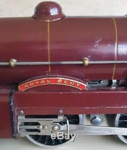 Hornby O Gauge LMS Electric Royal Scot Loco Tender in wooden box. Mechanism ok