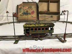 IVES Early Prewar O Gauge 810 Trolley Outfit! Original Box & Catenary! 1912! CT