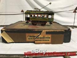 IVES Early Prewar O Gauge 810 Trolley Outfit! Original Box & Catenary! 1912! CT