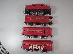 Ives Standard Gauge Train Set #701 With Box LOCOMOTIVE #3241 & 3 PASSENGER CARS+