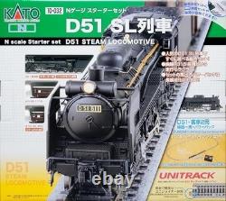 KATO 10-032 N Gauge Starter Set D51 Steam Locomotive Model Train Beginner Set