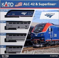 KATO 10-1788 N Gauge Amtruck ALC-42 & Superliner 4 Car Model Train Vehicle Set