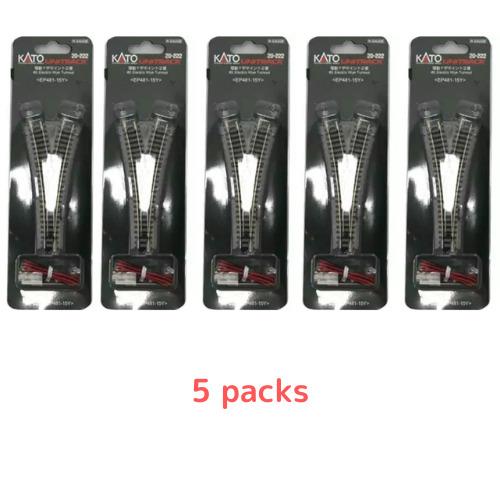Kato N Gauge 20-222 Electric Turnout No. 2 Y Turnout 5-pack Model Train Track