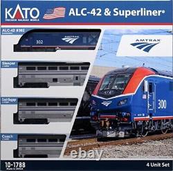 KATO N Gauge Amtruck ALC-42 & Superliner 4 Car Model Train Vehicle Set 10-1788