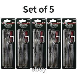 KATO N Gauge Electric Turnout No. 4 Right 20-221 Model Train Track 5-Pack Set KATO N Gauge Electric Turnout No. 4 Right 20-221 Model Train Track 5-Pack Set
