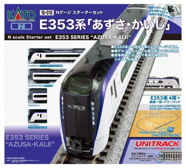 Kato N Gauge Starter Set E353series Azusa Kaiji 10-028 4car+unitrack Model Train