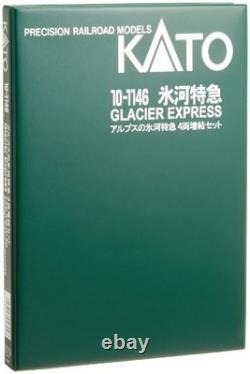 KATO N gauge Alps Glacier Express Add-On 4-Car Set Model Train Japan Import