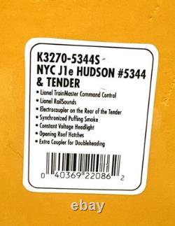 K-Line K3270-5344S NYC J1e 4-6-4 Hudson Steam Engine O-Scale #5344 TMCC