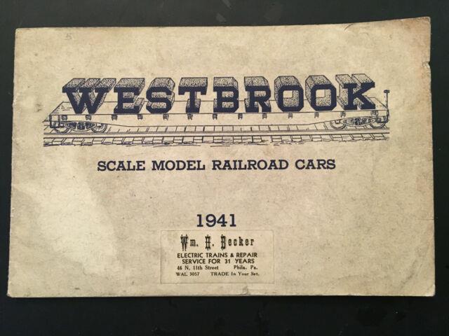 K Original 1941 Westbrook Scale O Gauge Model Train Railroad Cars Locomotives