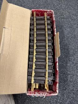 LGB BRASS TRACK CURVE #18000 1 Box of 12 Pieces-Gently Used Indoors Inv #DA482