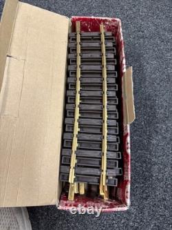 LGB BRASS TRACK CURVE #18000 1 Box of 12 Pieces-Gently Used Indoors Inv #DA482